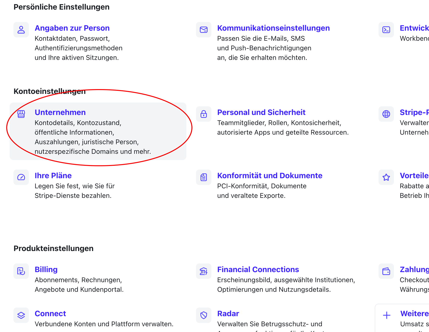Stripe Account ID Screenshot